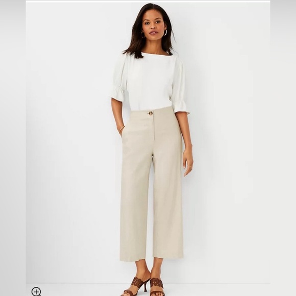 Ann Taylor Pants - Ann Taylor Beige Wide Leg Pants